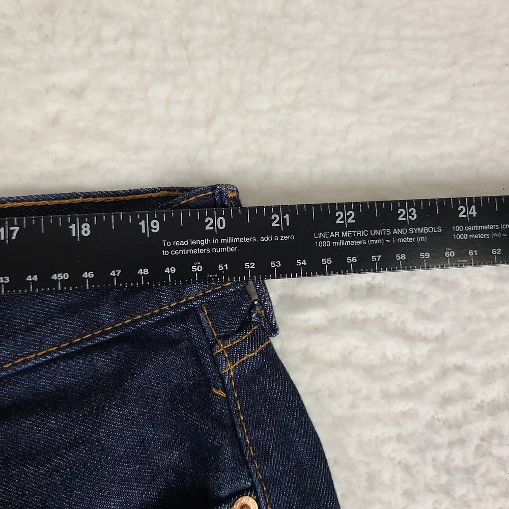 Levi's 505 Jeans Mens 40 x 32‎ Straight Leg 100% Cotton Blue Dark Wash
